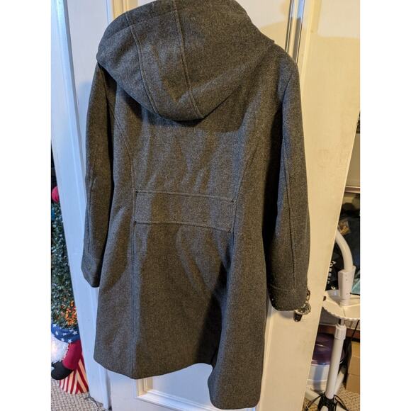 Two By Vince Camuto Soft Knit Walker Hooded Jacket Women's Grey Coat Sz Large L - Picture 4 of 10
